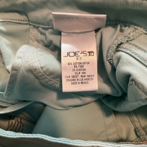 Joe’s The Icon “Flawless” Mid-rise Skinny Ankle Distressed Aqua Jeans Size 27 - Picture 7 of 9